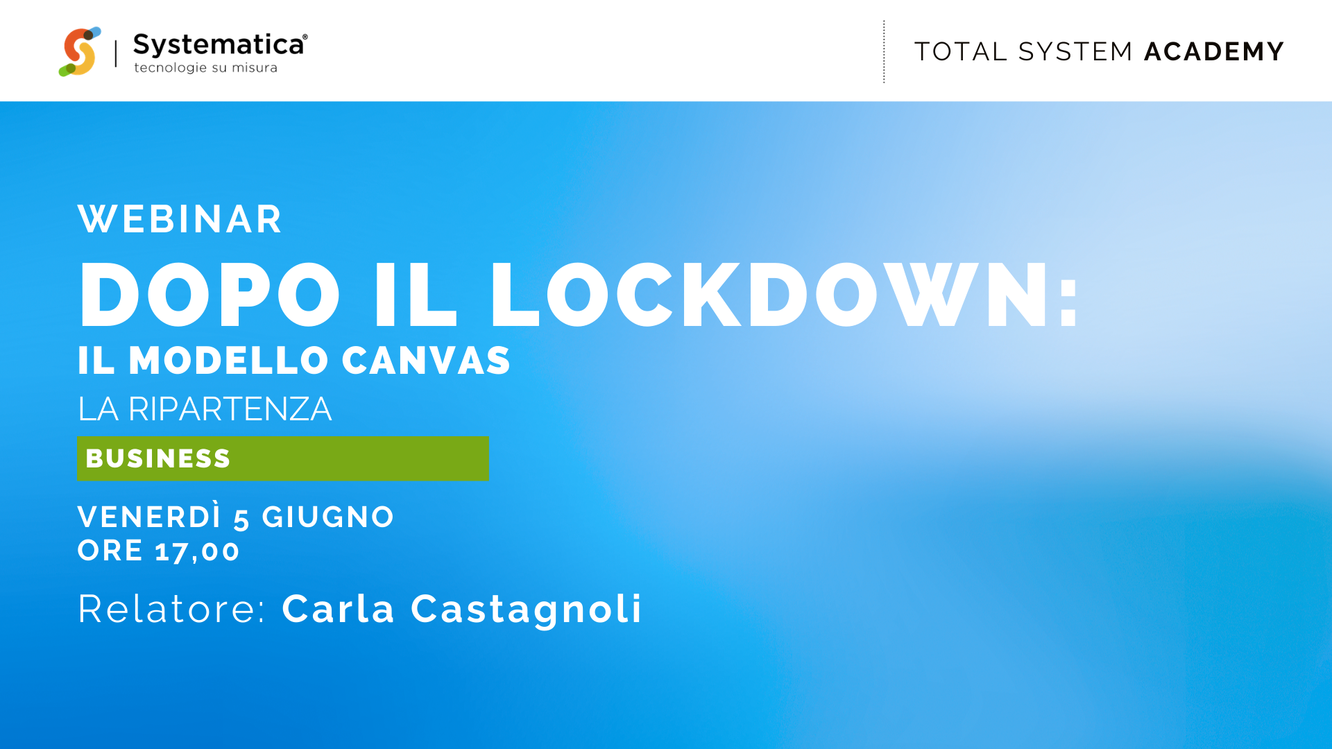 Dopo il lockdown: il modello Canvas - La ripartenza